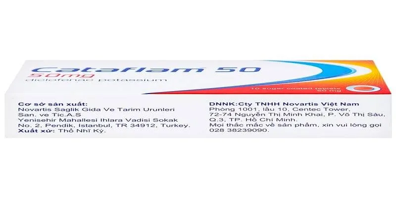 Tác dụng phụ và những lưu ý khi sử dụng thuốc đau bụng kinh cataflam.
