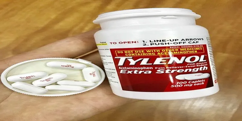 Thành phần của tylenol 500mg.